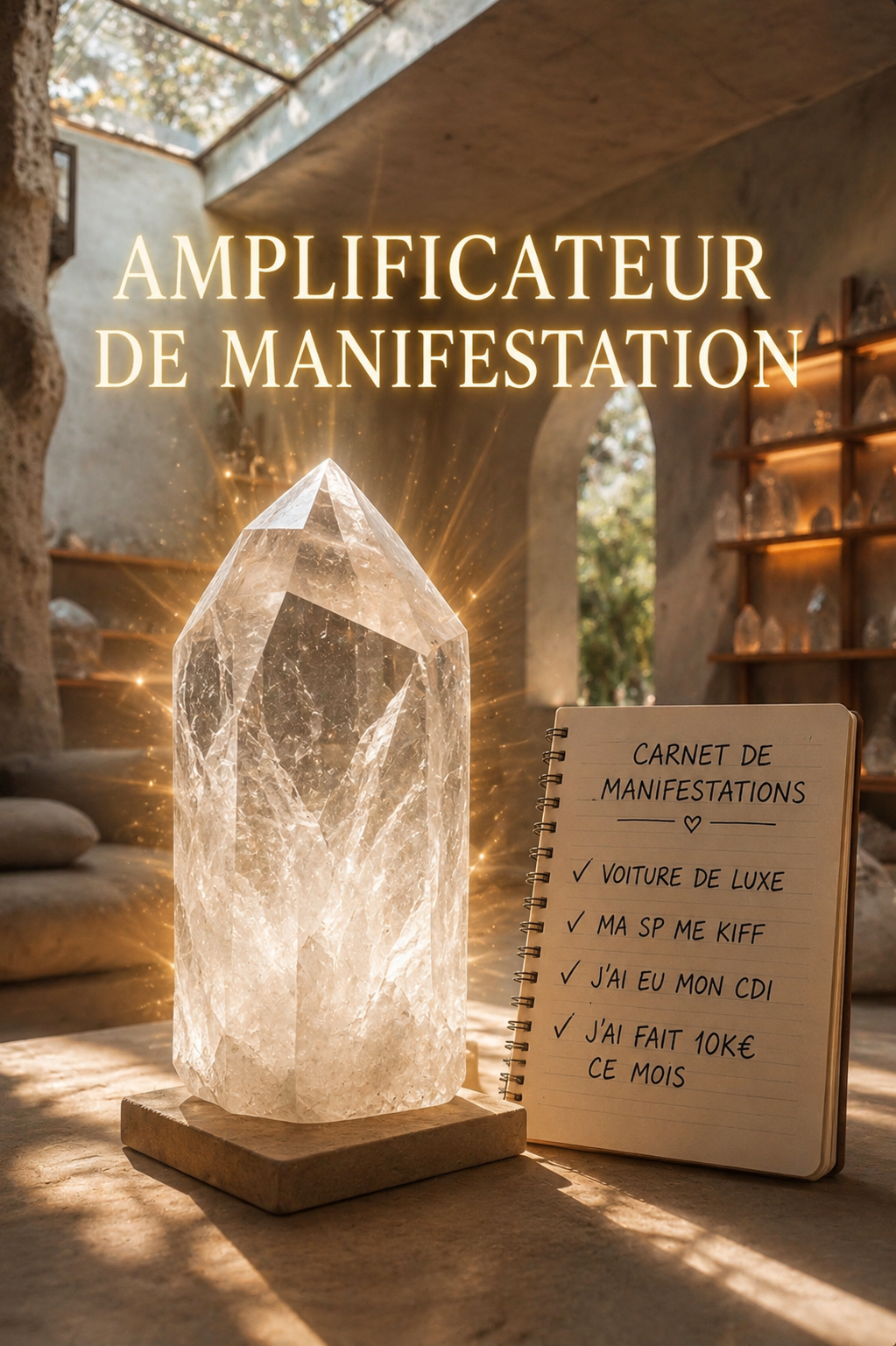 CRISTAL DE ROCHE + rituel de manifestation OFFERT💎